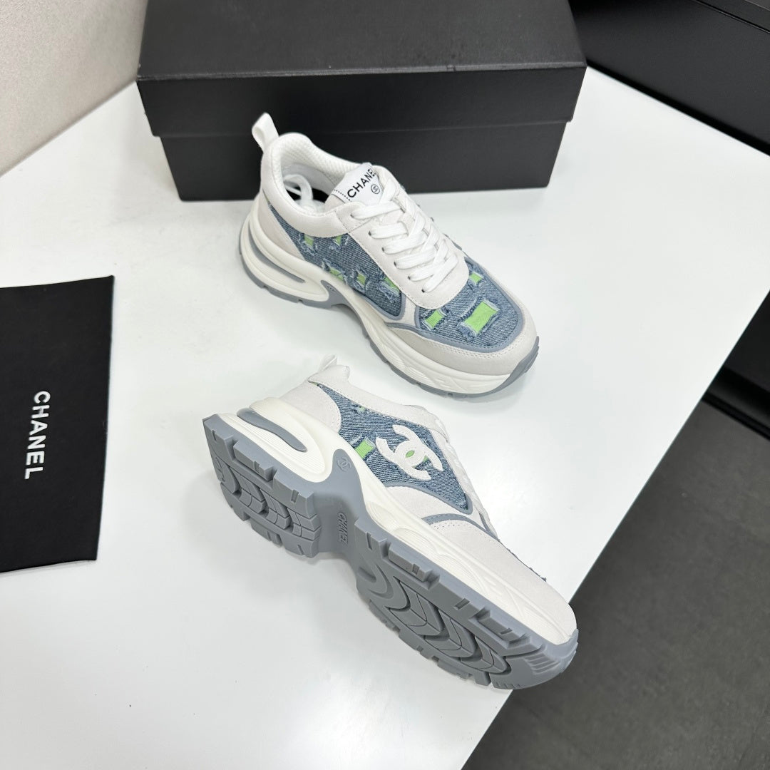 Chanel 2026 Casual Sneakers 50mm Demin Suede 894875