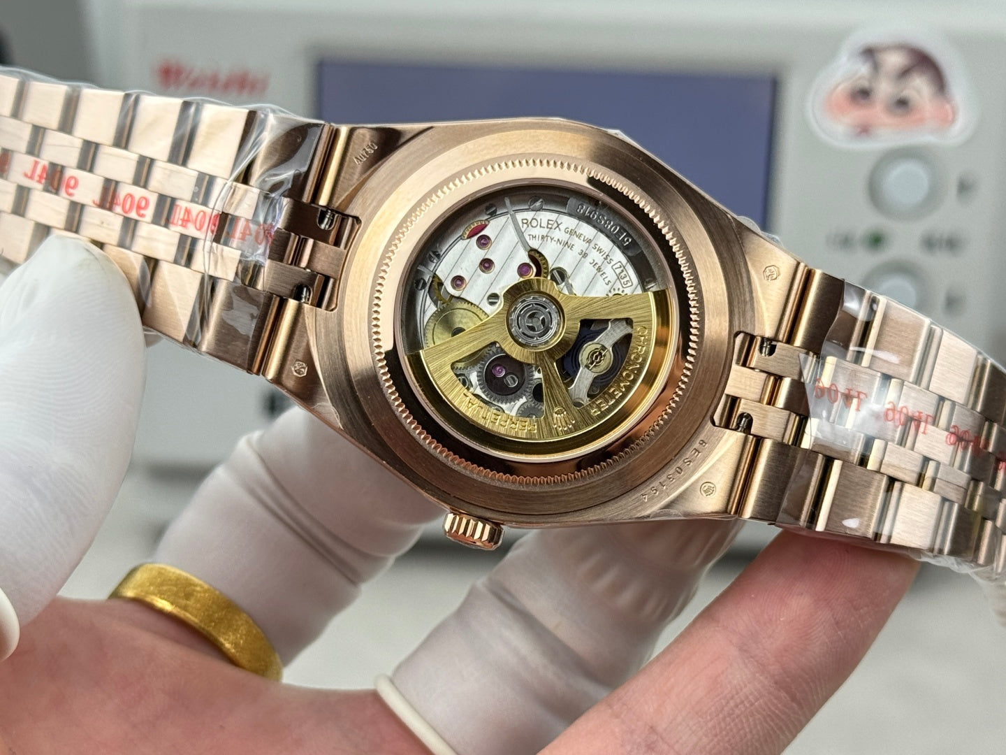 Rolex Land-Dweller Pink Gold White Dial Diamond Bezel