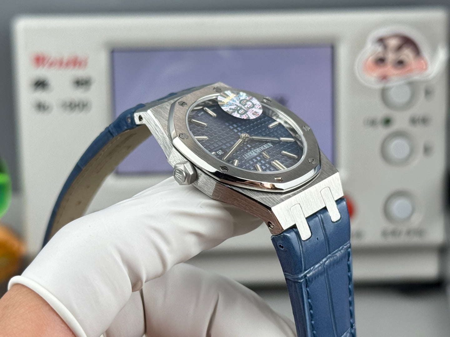 Audemars Piguet Royal Oak Lady 33mm Blue Dial Leather Strap
