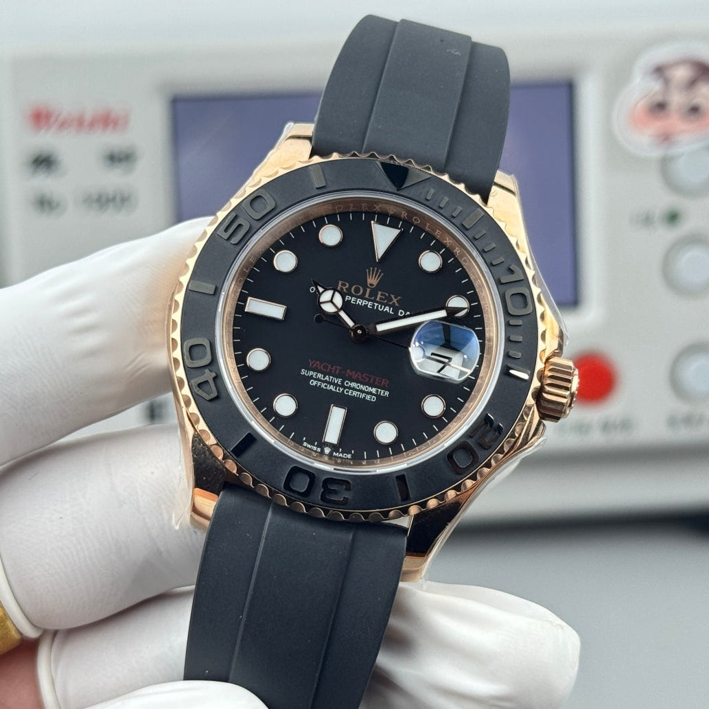 Rolex Yacht-Master 42mm Rose Gold Case Black Dial