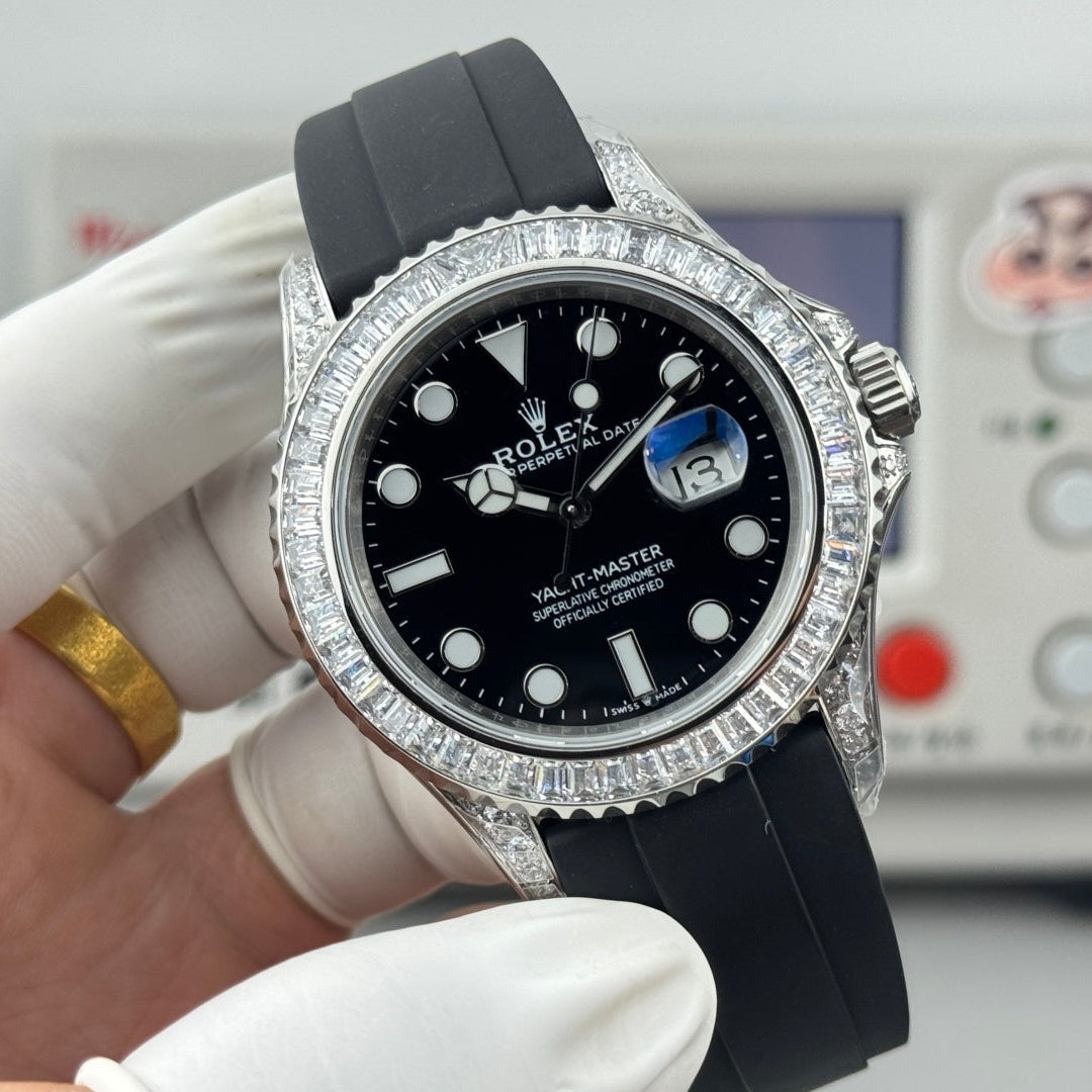 Rolex Yacht-Master 42mm Black Dial Diamond Bezel