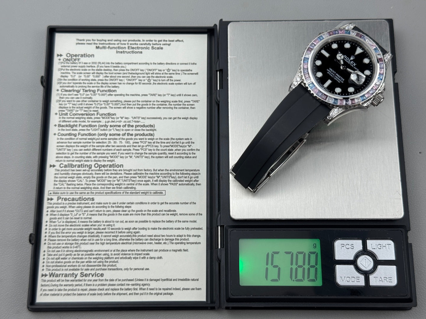 Rolex Yacht-Master 42mm Black Dial Multi Color Diamond