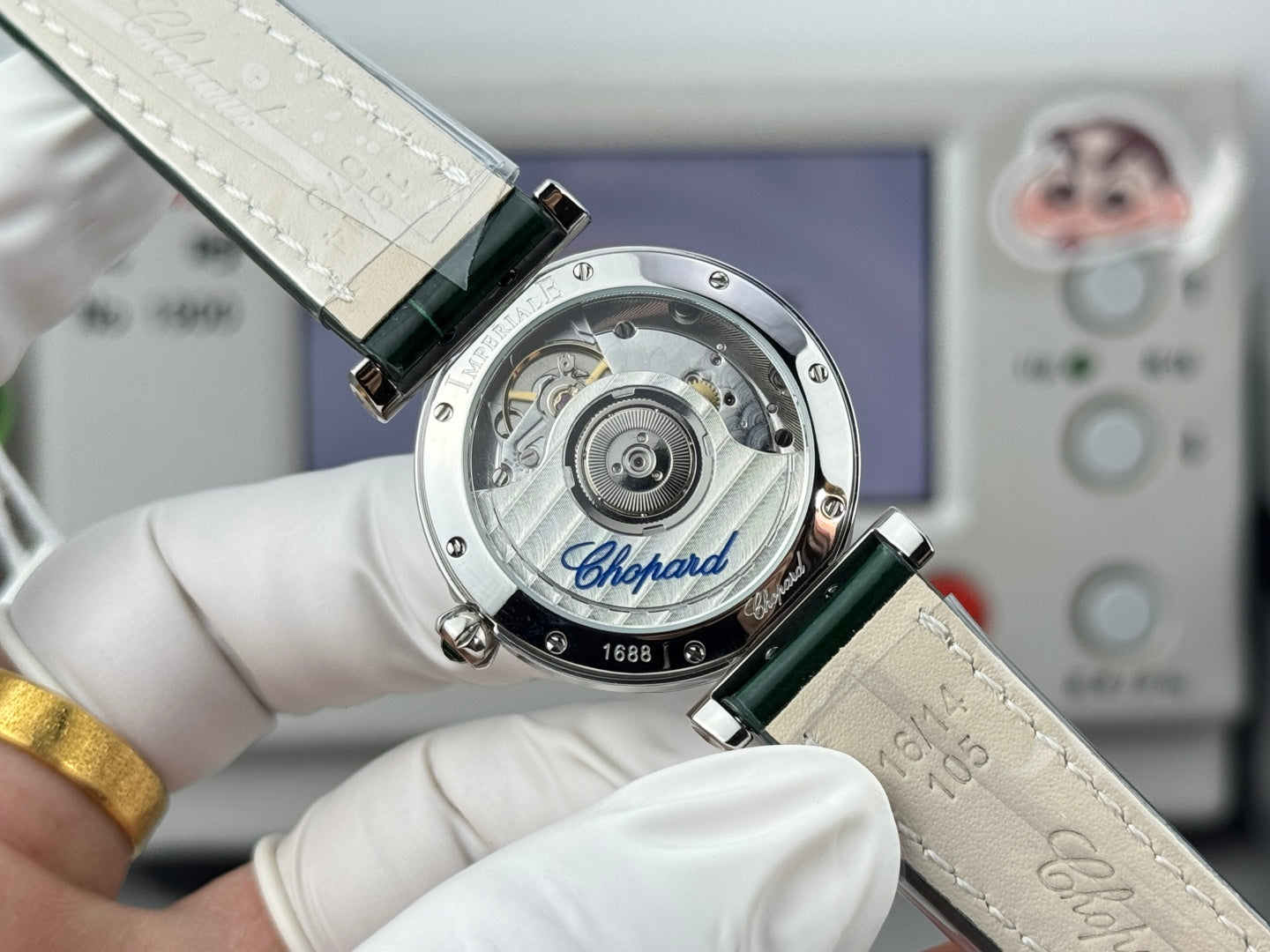 Chopard Imperiale 29mm Sliver Case Green Leather