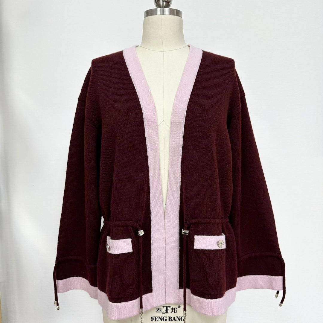 CC 25 Cardigan Red Cashmere