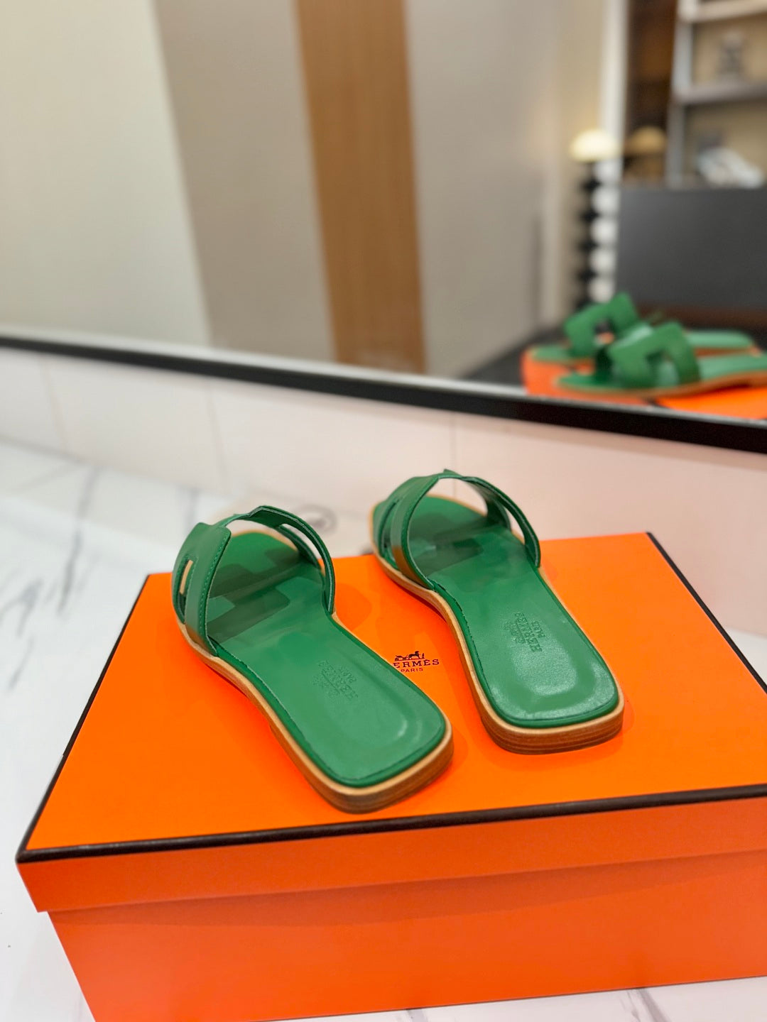 HM Oran Sandal Green Cowhide 294849