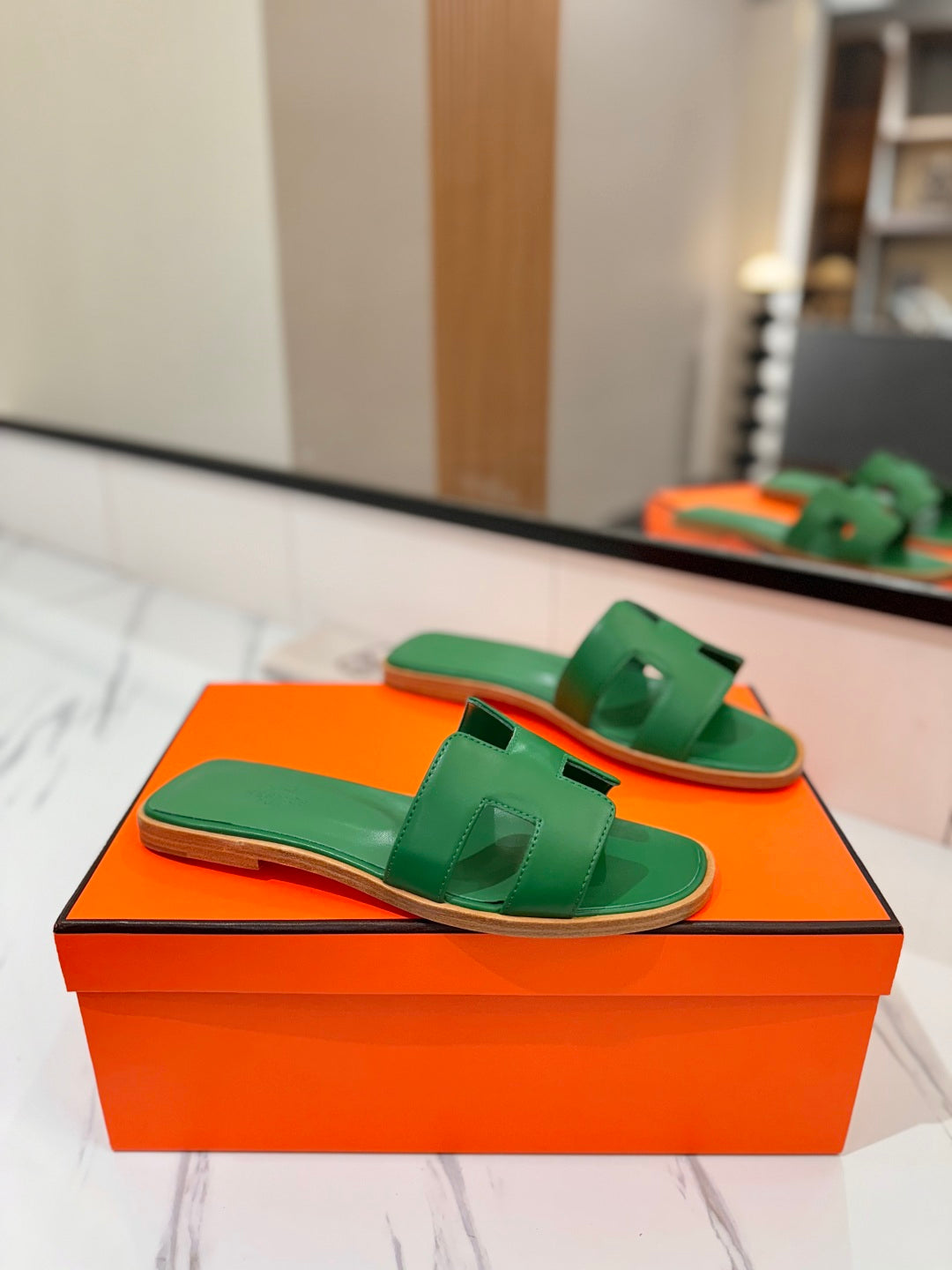 HM Oran Sandal Green Cowhide 294849