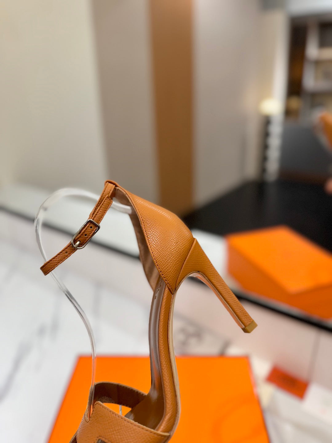 HM Joy Heeled Sandals Brown Cowhide 294902