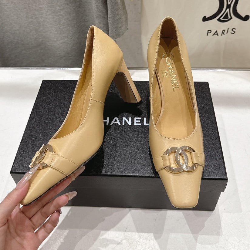 Chanel 2026 Double C Logo Pump 90mm Sheepskin 852620
