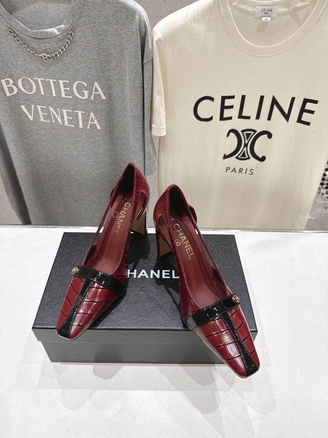 Chanel 2026 Embossed Patent Calfskin 85mm Pumps 896437