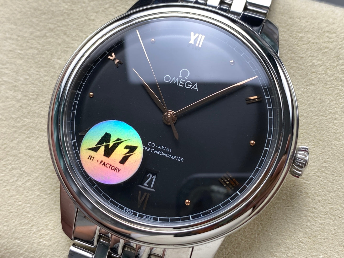 Omega De Ville Prestige Co-Axial Master Chronometer 41mm Black Dial Watch