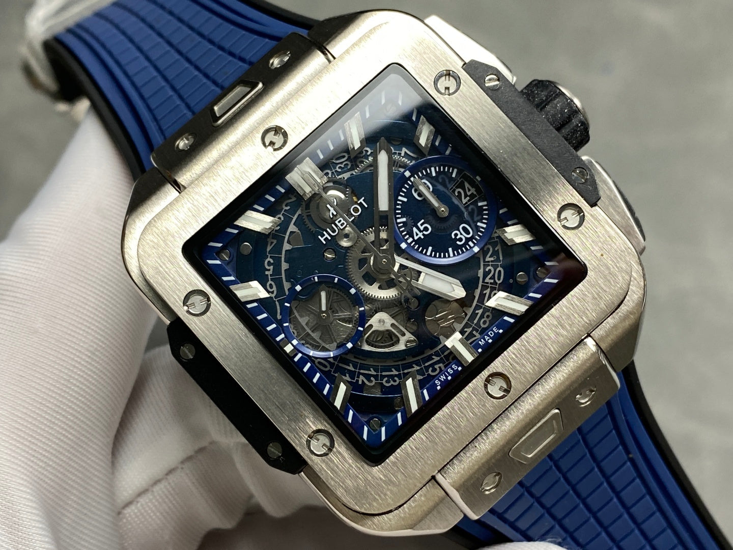 Hublot Square Bang Unico Titanium Blue 42 mm Watch