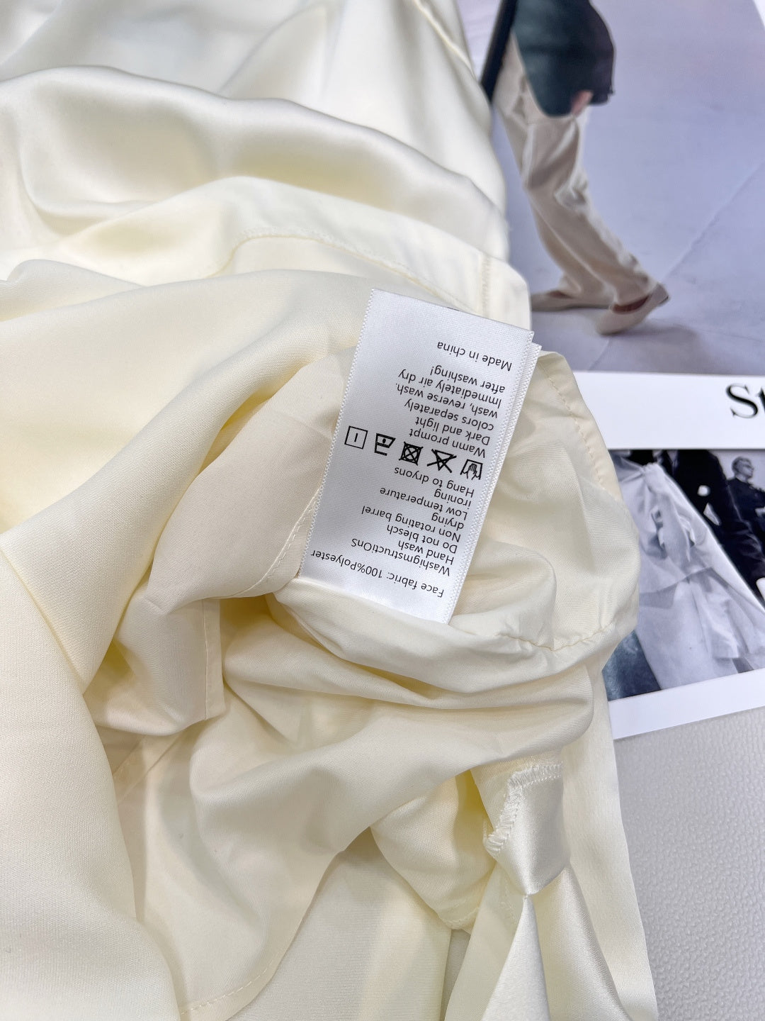 Chanel 2026 Satin Slip Dress White Polyester