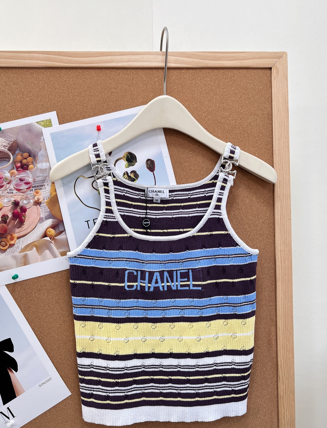 Chanel 2026 Striped Knit Tank Top Wool 481932
