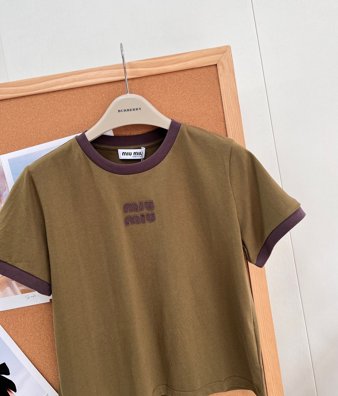 MiuMiu 2026 Shirt Olive Green Cotton 636397