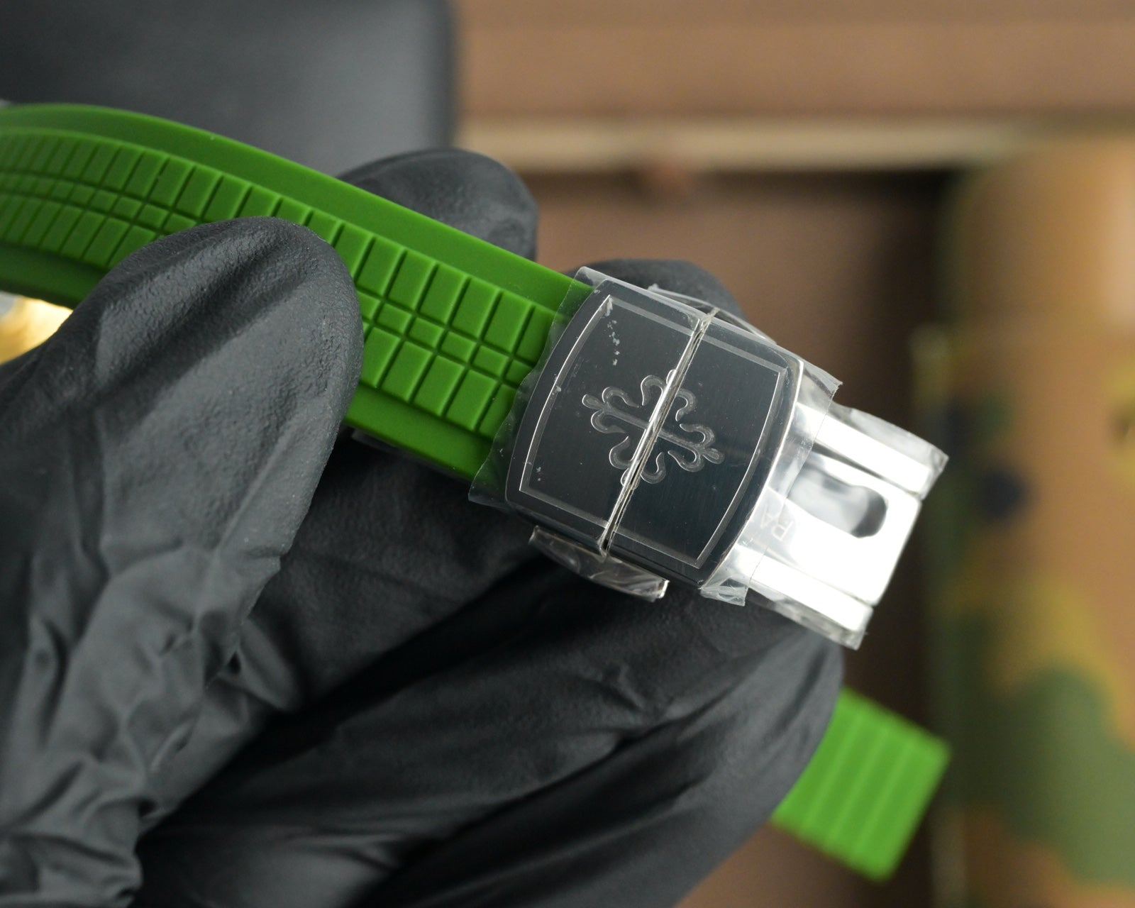 Patek Philippe Nautilus 38.8mm Green Dial Green Strap