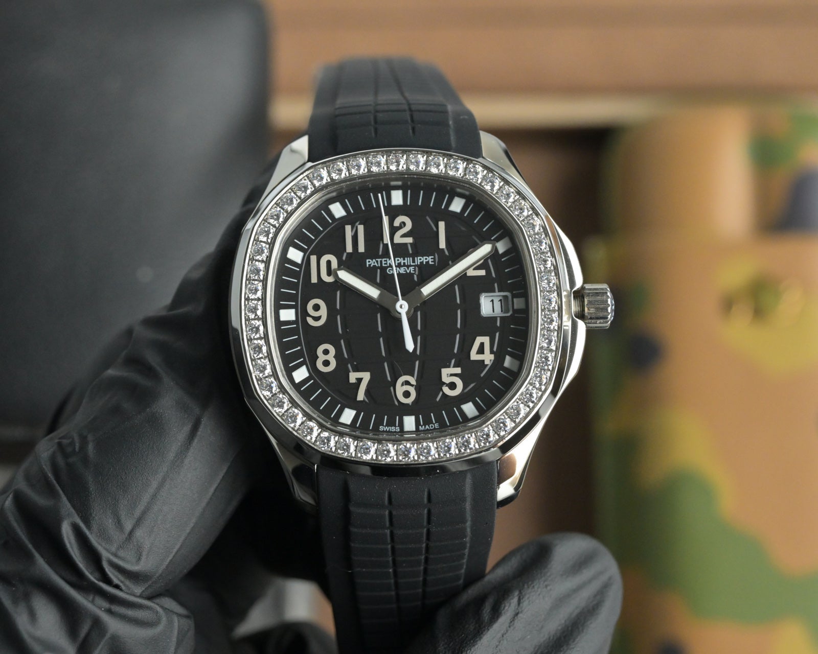 Patek Philippe Nautilus 38.8mm Green Dial Green Strap