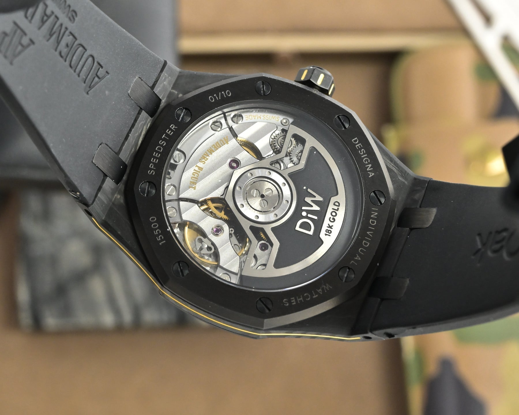 Audemars Piguet Royal Oak 41mm Custom Carbon Black Yellow Dial