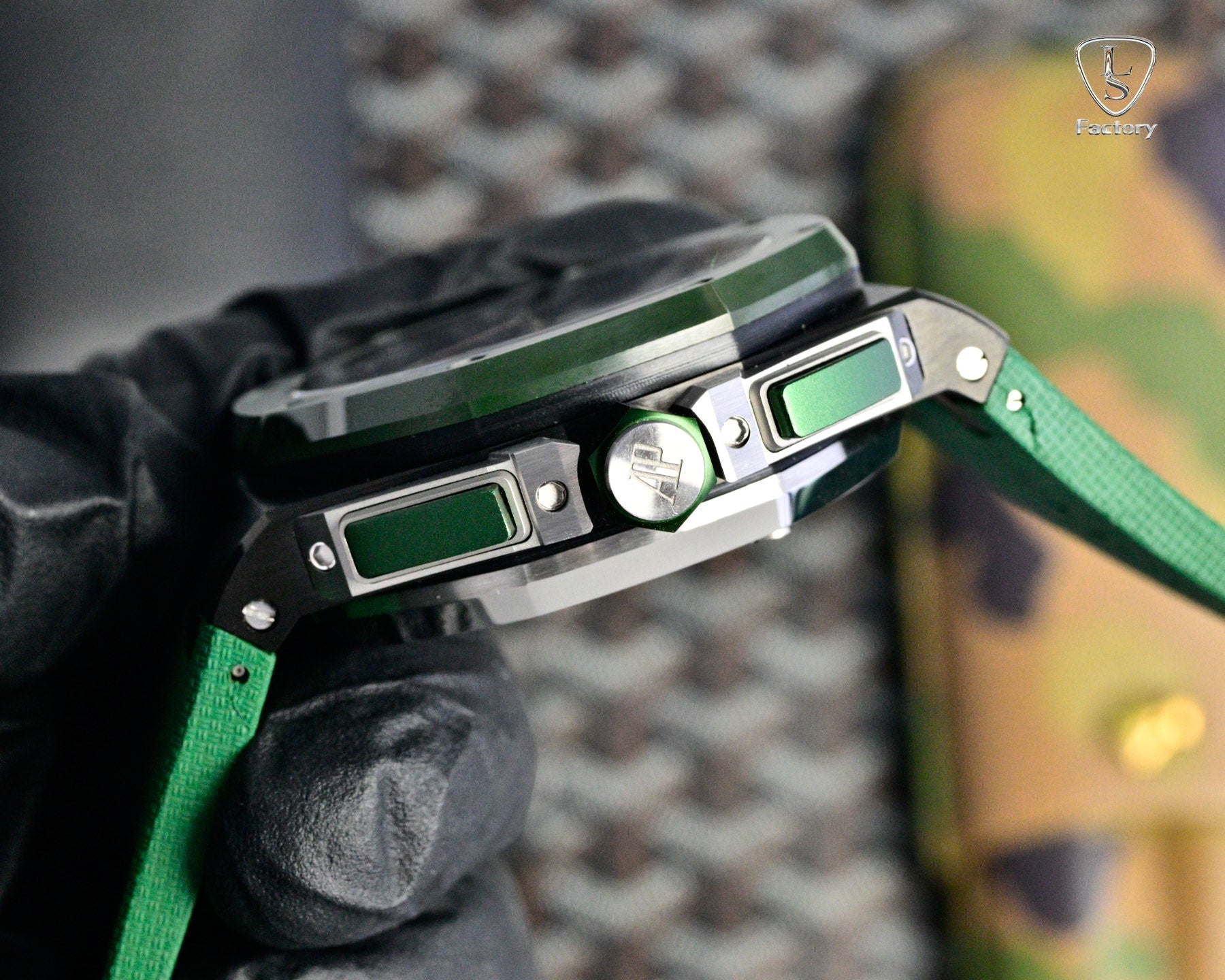 Audemars Piguet Royal Oak Chronograph 41mm Green Dial Green Rubber Strap
