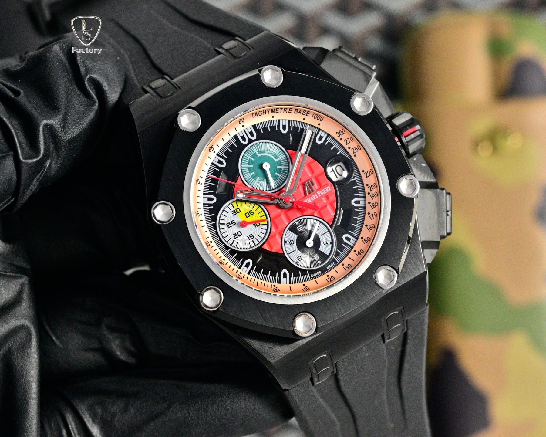 Audemars Piguet Royal Oak Chronograph 41mm Black Case Multicolor Dial