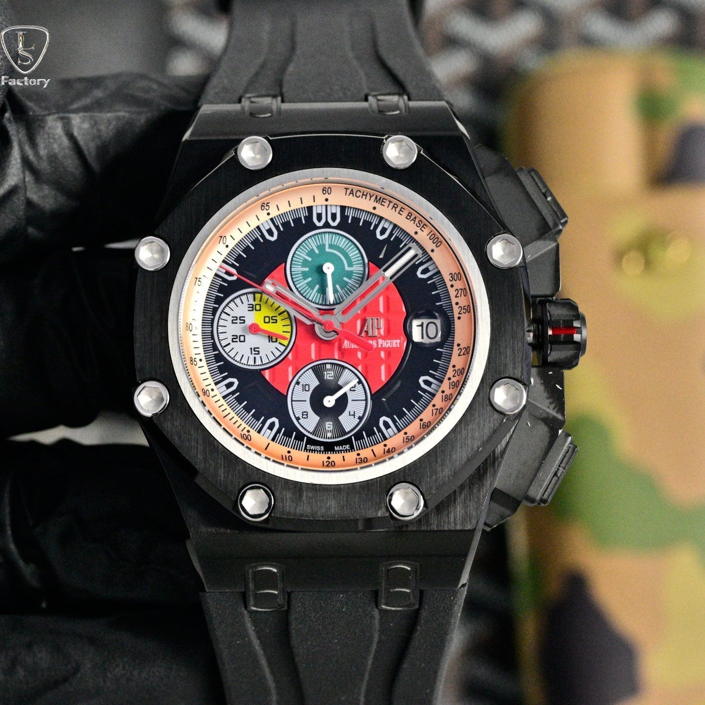 Audemars Piguet Royal Oak Chronograph 41mm Black Case Multicolor Dial
