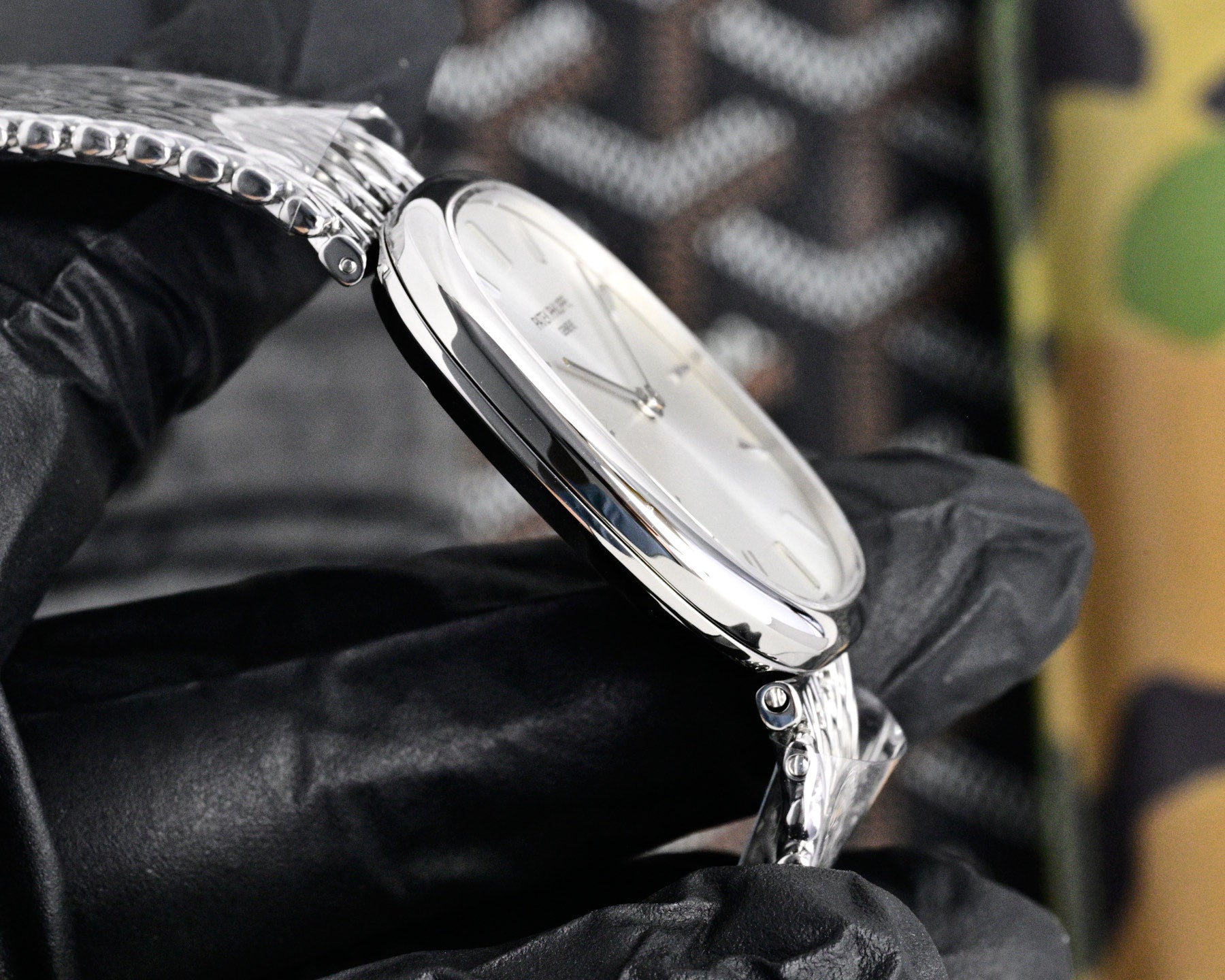 Patek Philippe Golden Ellipse 27mm Silver Dial Steel Strap