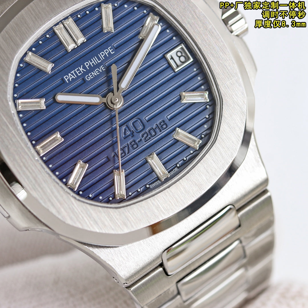 Patek Philippe Nautilus 40mm Blue Dial Steel Case