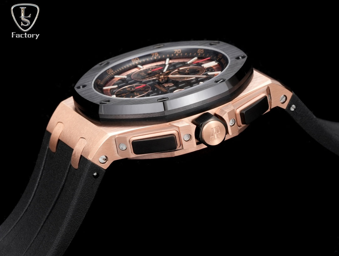 Audemars Piguet Royal Oak Offshore Chronograph 44mm Rose Gold Case Black Rose Gold Dial