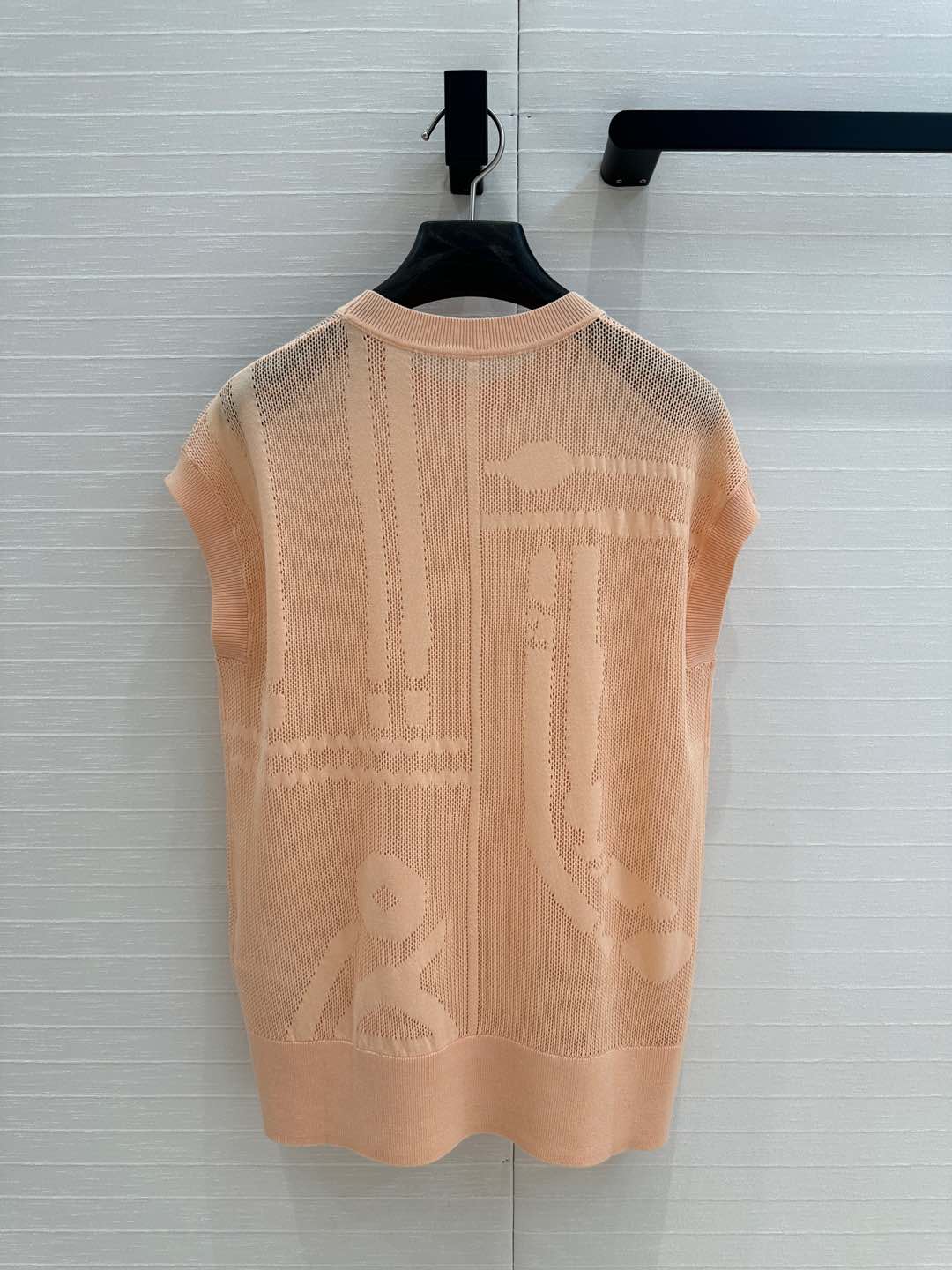 Hm 25 Short-sleeved Sweater Peach colorMesh Polyester