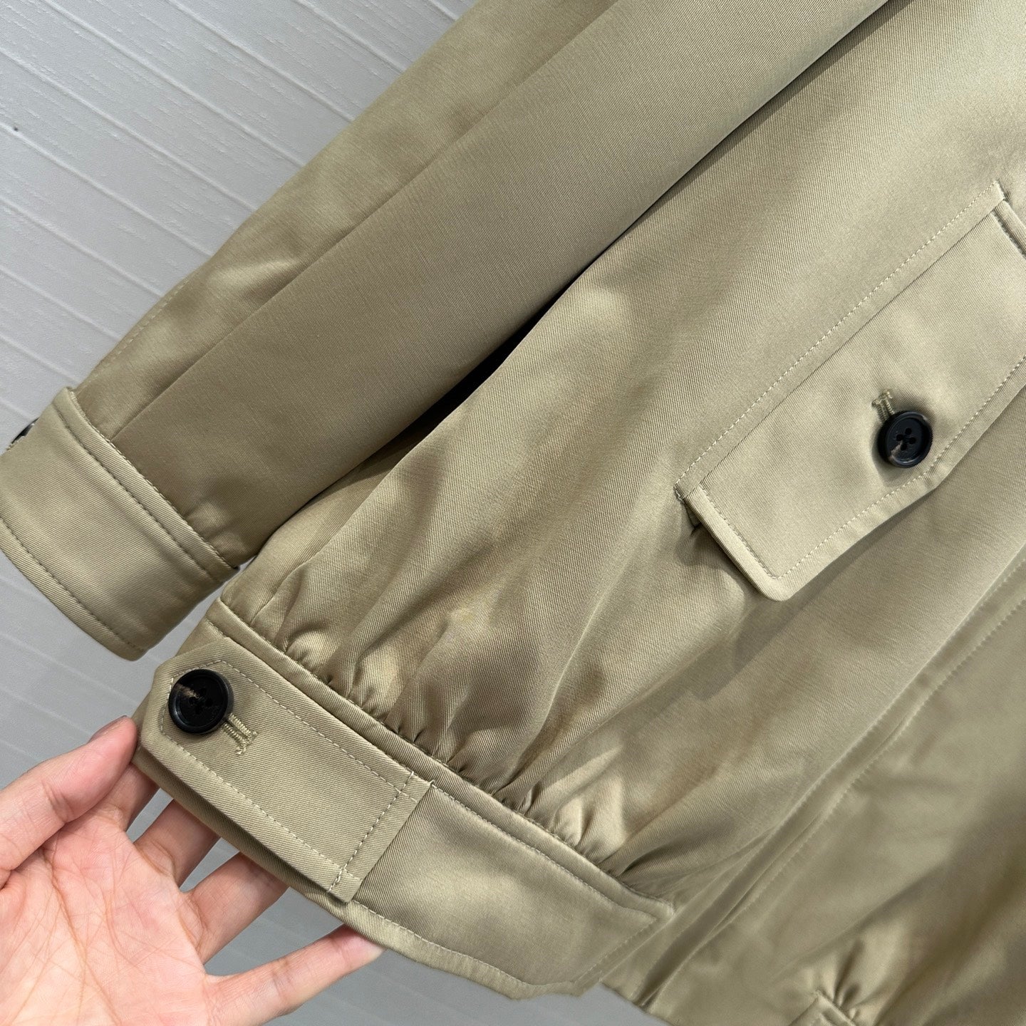Gucci Jacket Khaki Polyester Fiber