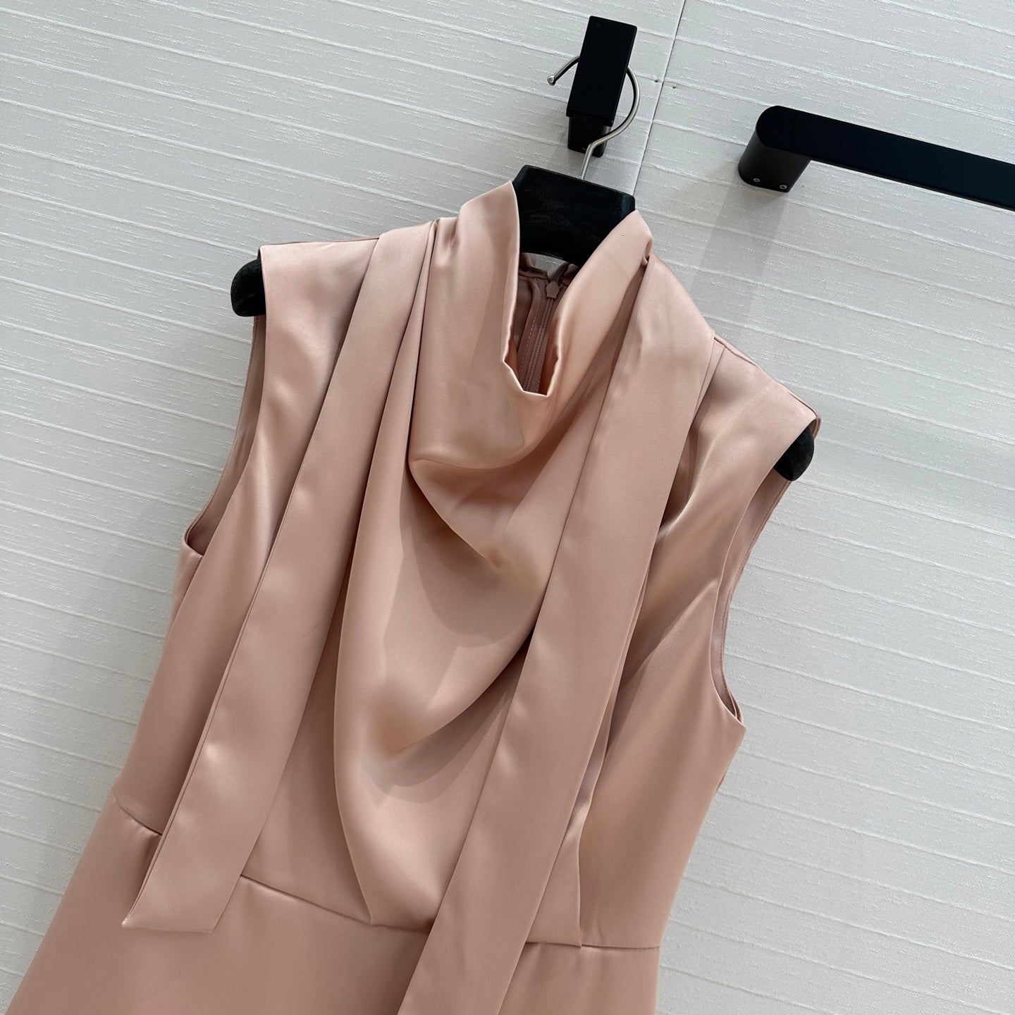 Fendi Long Ribbon Drape Waisted Top Pink Polyester