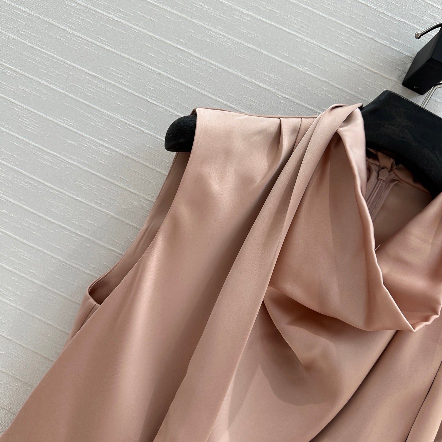 Fendi Long Ribbon Drape Waisted Top Pink Polyester