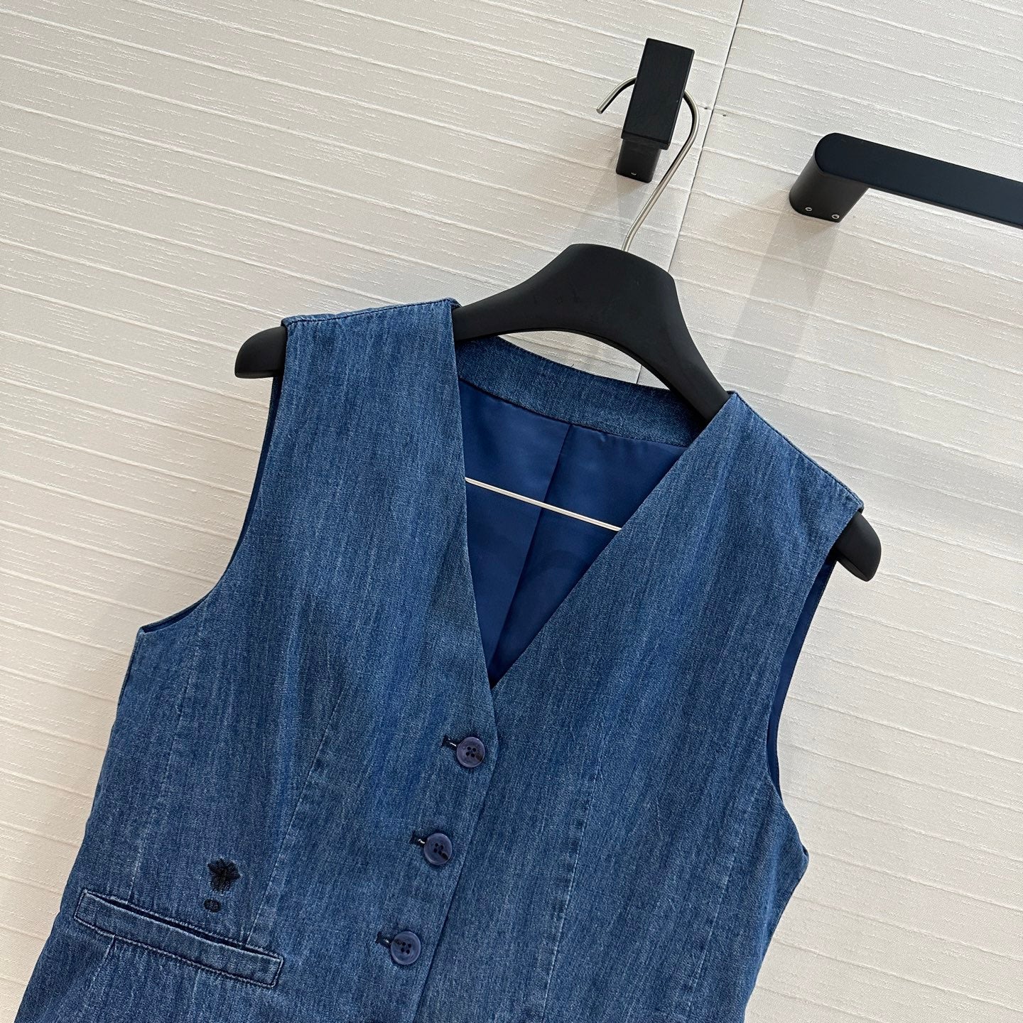 CD 25 Denim Vest Blue Cotton
