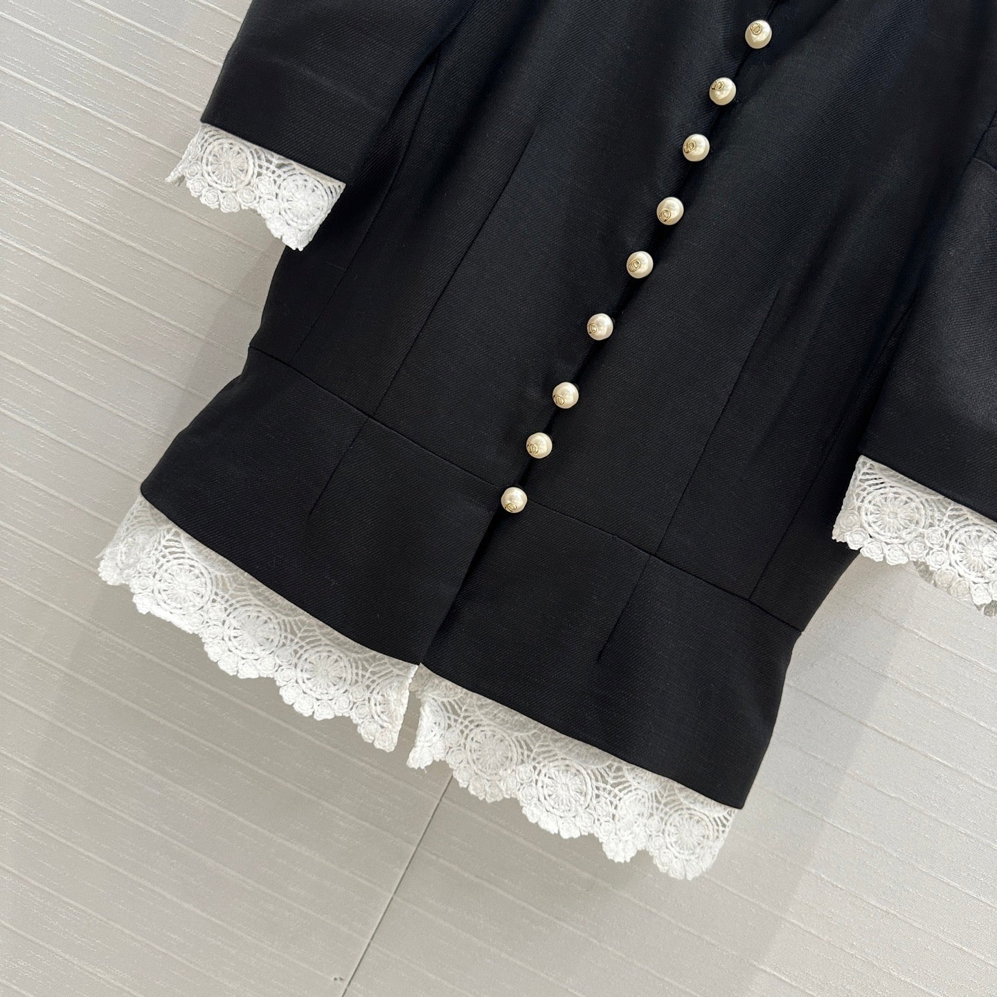 CD 25 Palace Style Jacket Black Linen