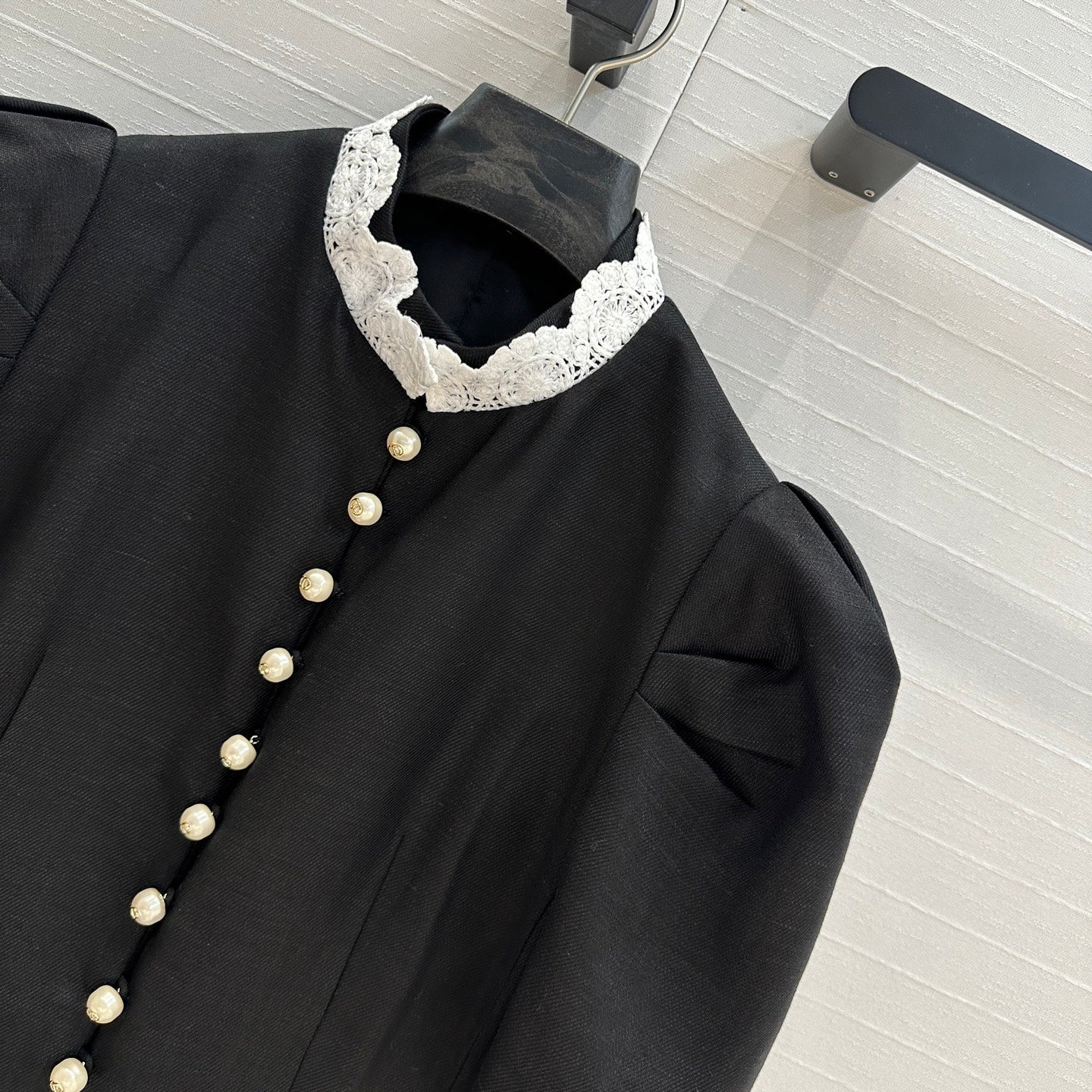 CD 25 Palace Style Jacket Black Linen