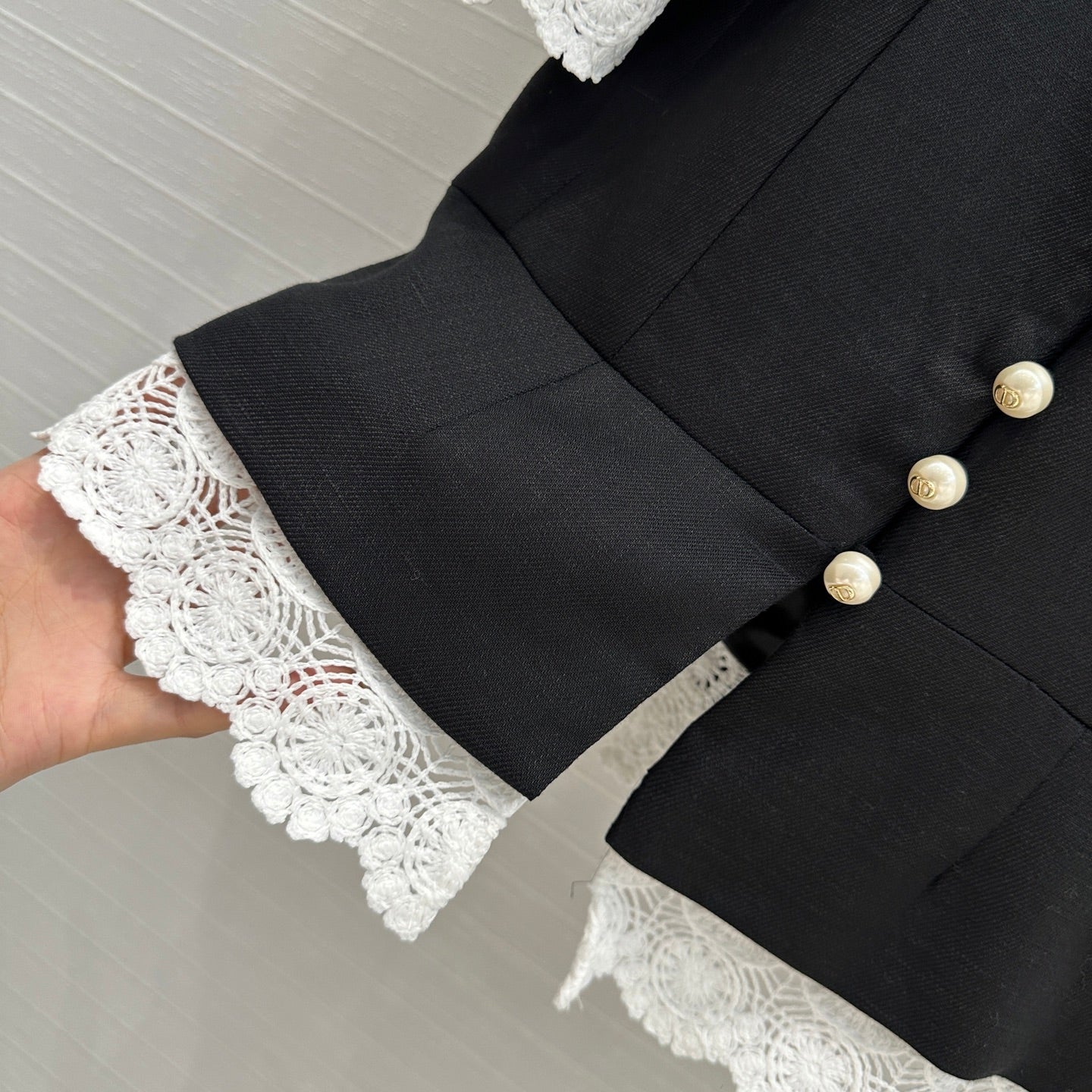 CD 25 Palace Style Jacket Black Linen