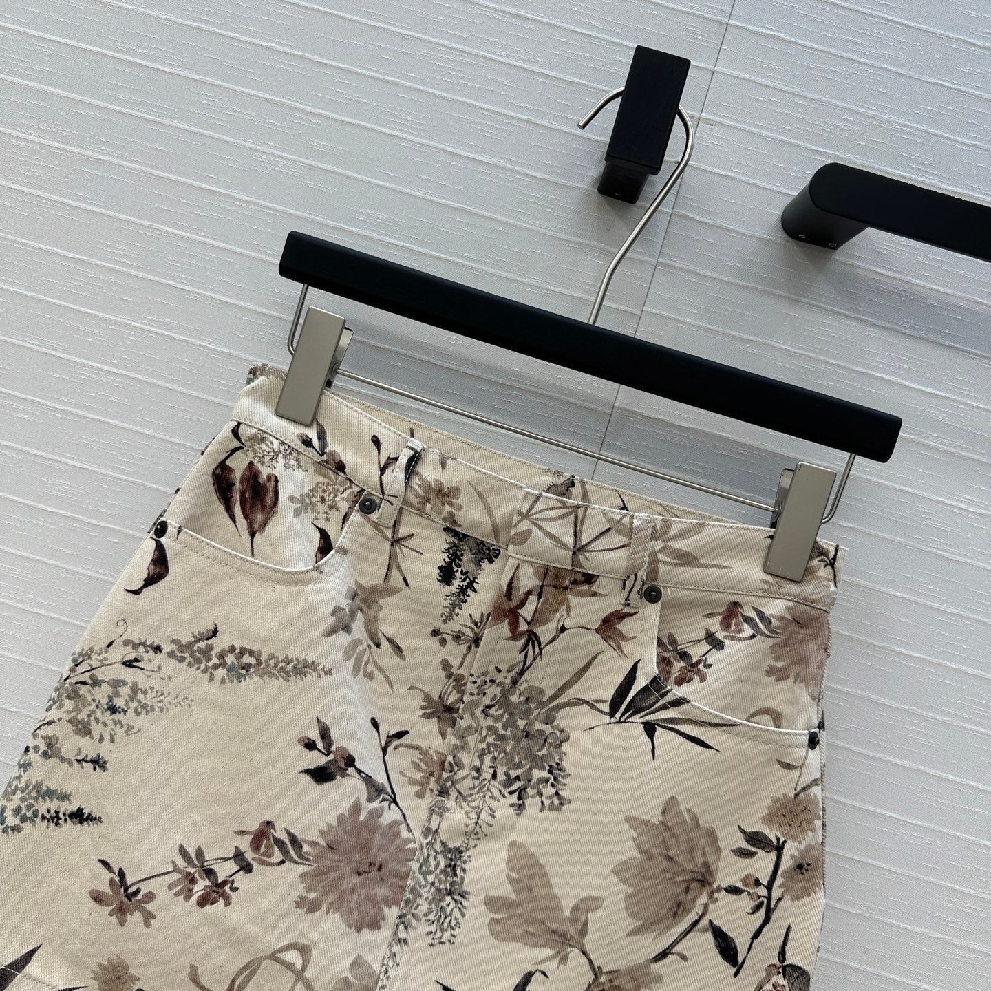 CD 25 Printed Denim Skirt Cotton