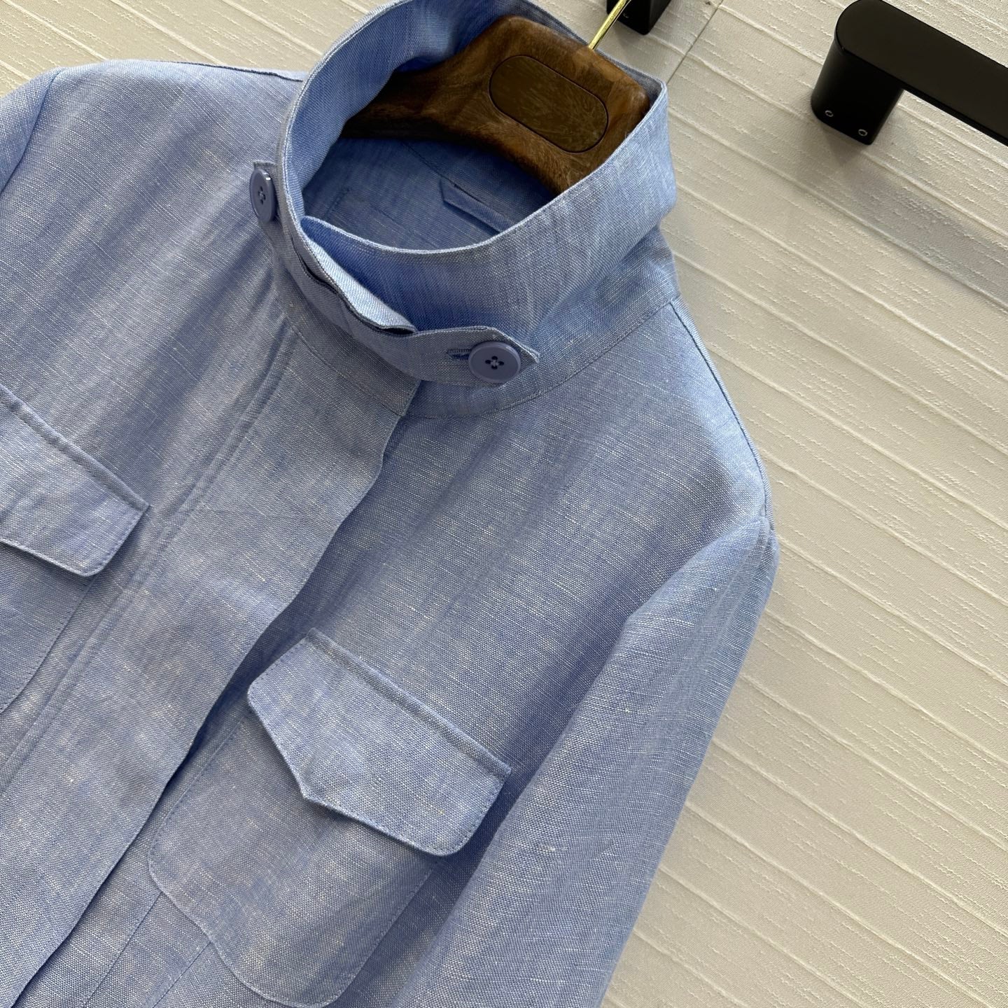 LP 25 Vest Blue Linen Polyester 272161