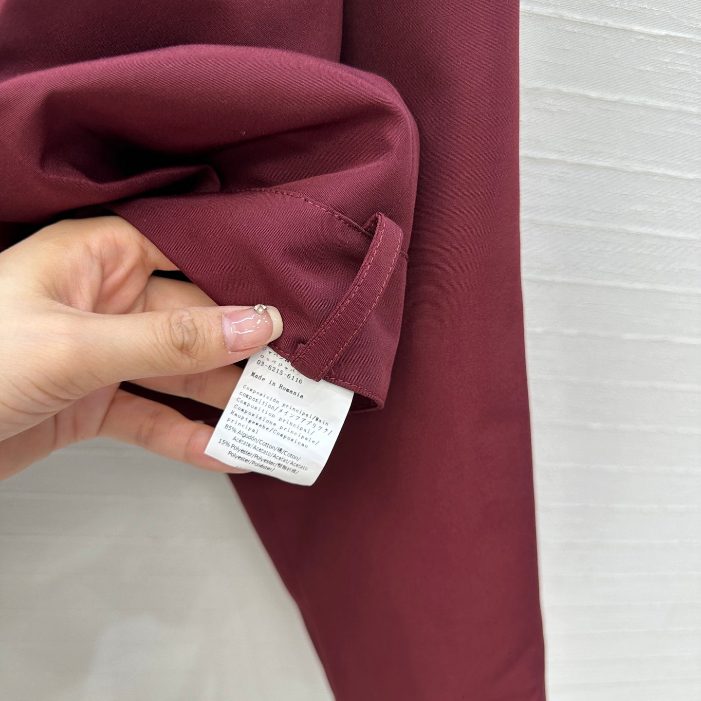 Loewe 25 Stand-up Collar Jacket Burgundy Polyester 288228