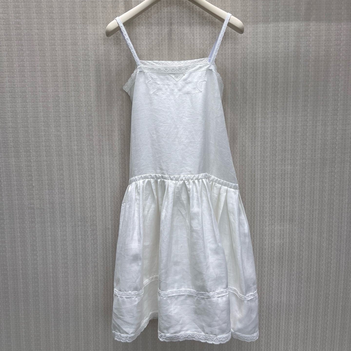 Prada 2026 Strappy Dress White Linen 400574