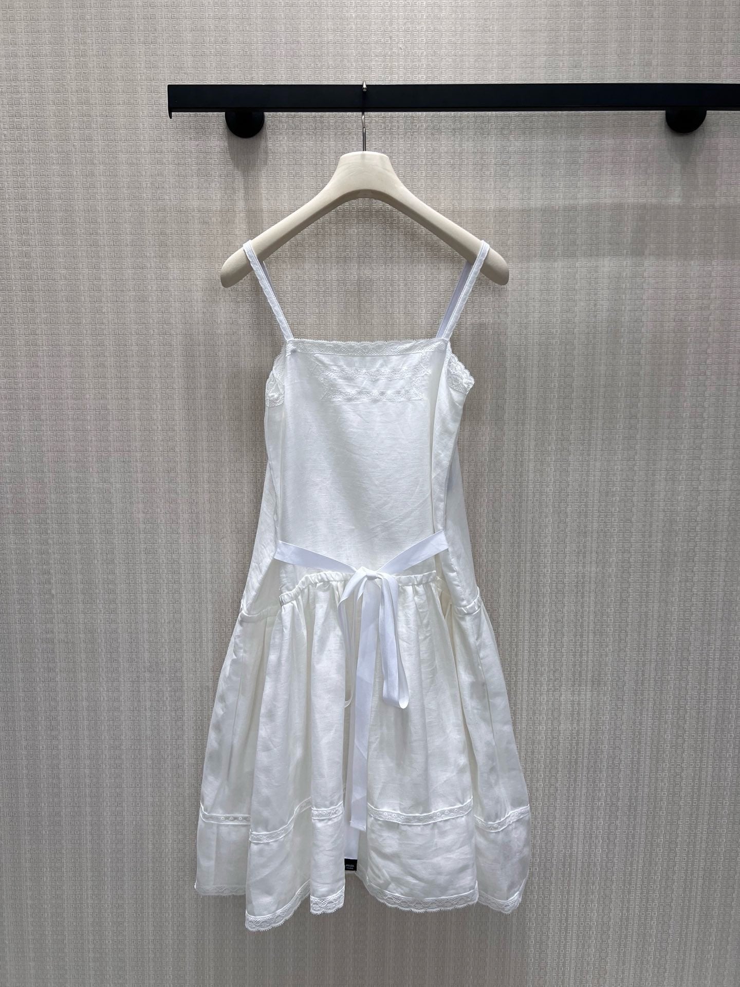Prada 2026 Strappy Dress White Linen 400574