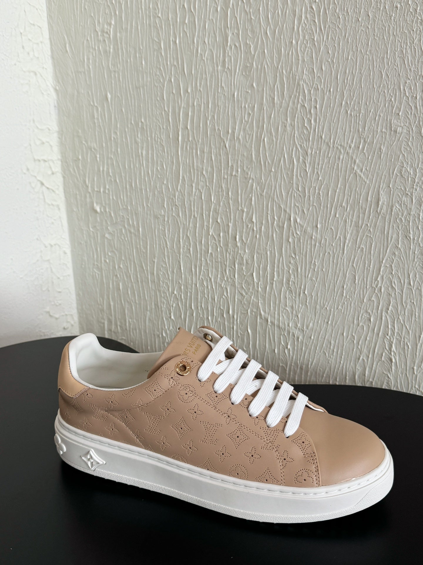 LV Sneakers Time Out Light Brown Monogram Calfskin