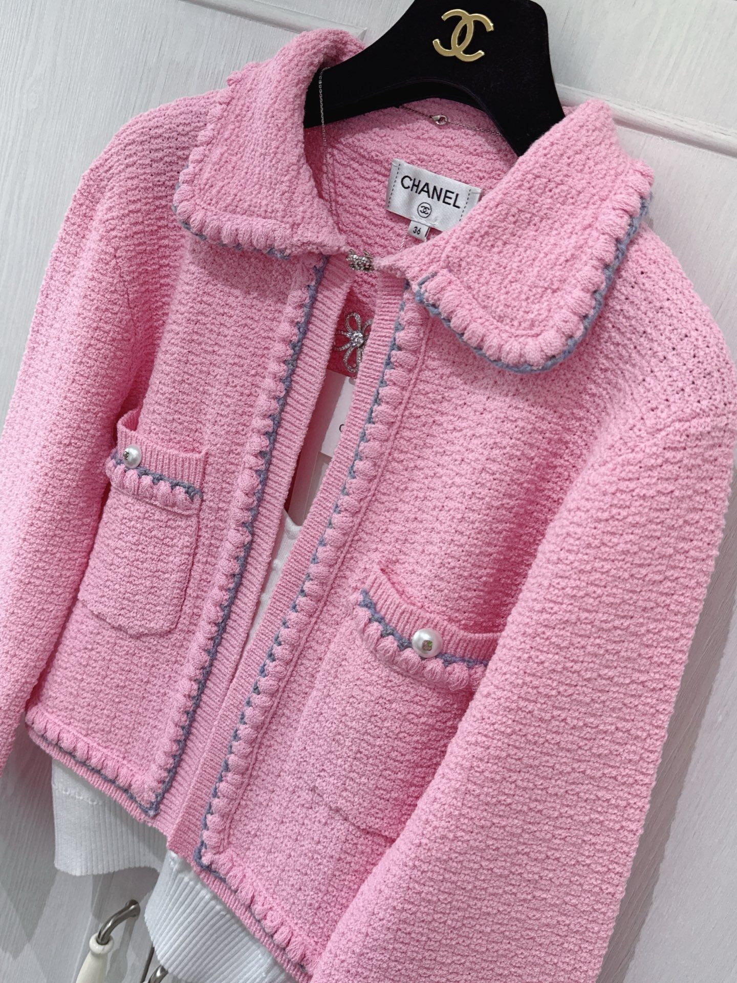CC 25 Pink Cardigan Jacket  Cotton Silk 226820