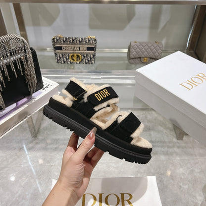 CD Dioract Sandal 40mm In Black Suede 996365