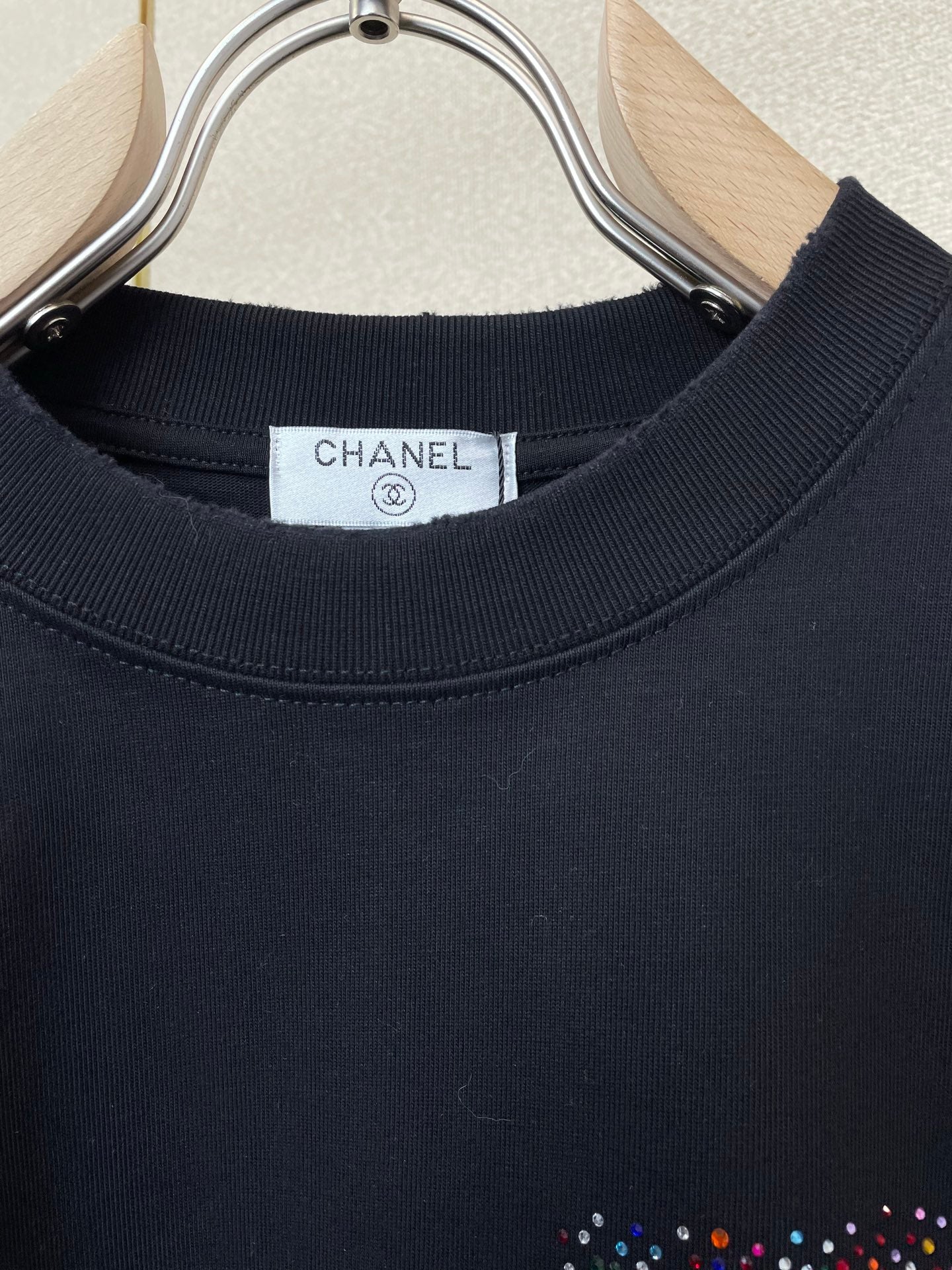 CC 2026 Short Sleeve T-Shirt Rhinestone Cotton 150799