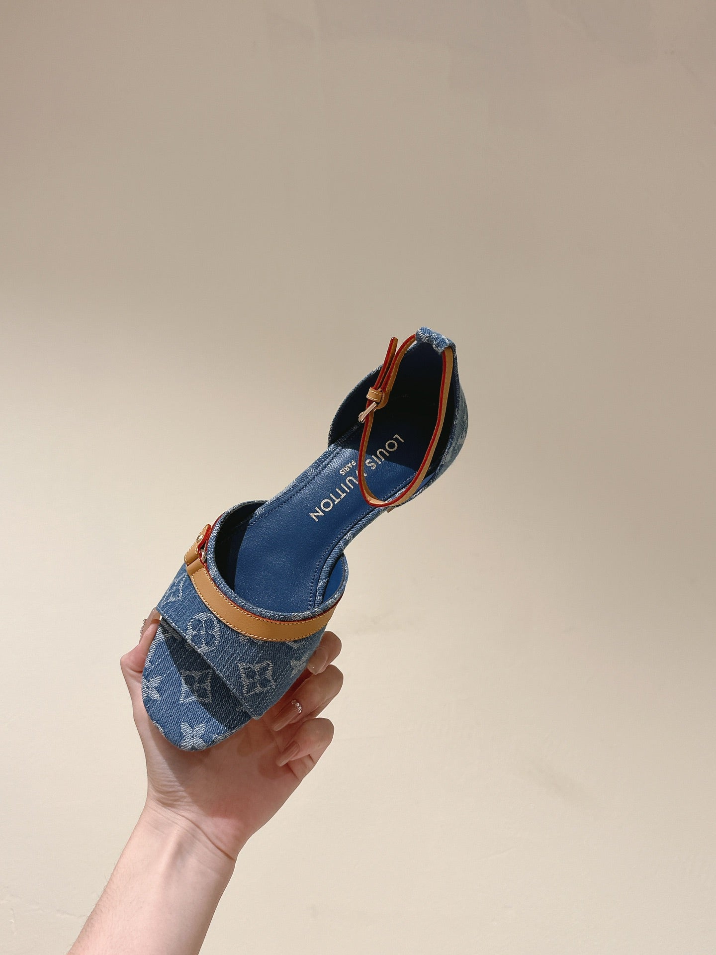 LV 26ss Sandals Blue Monogram Denim 656943