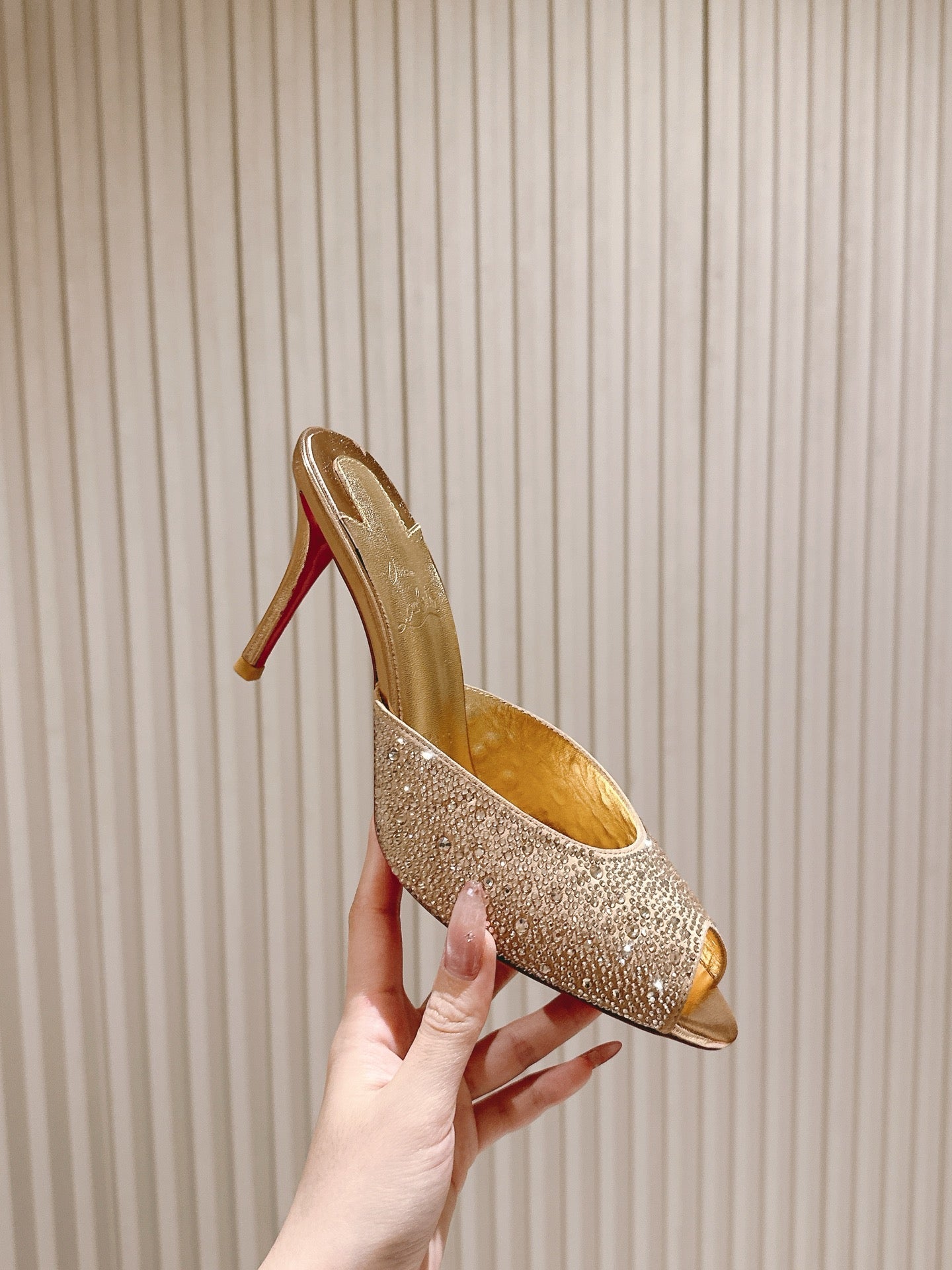 CL 25 Mules Gold Imported Original Special 346327
