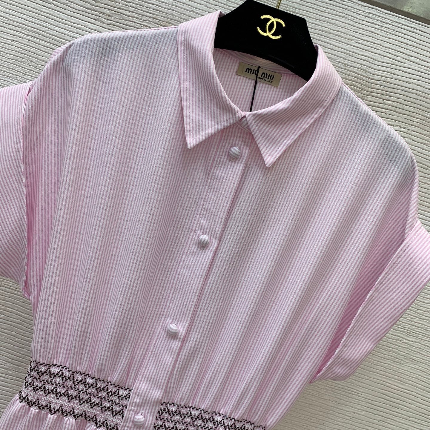 MiuMiu 2026 Striped Dress Cotton 402676