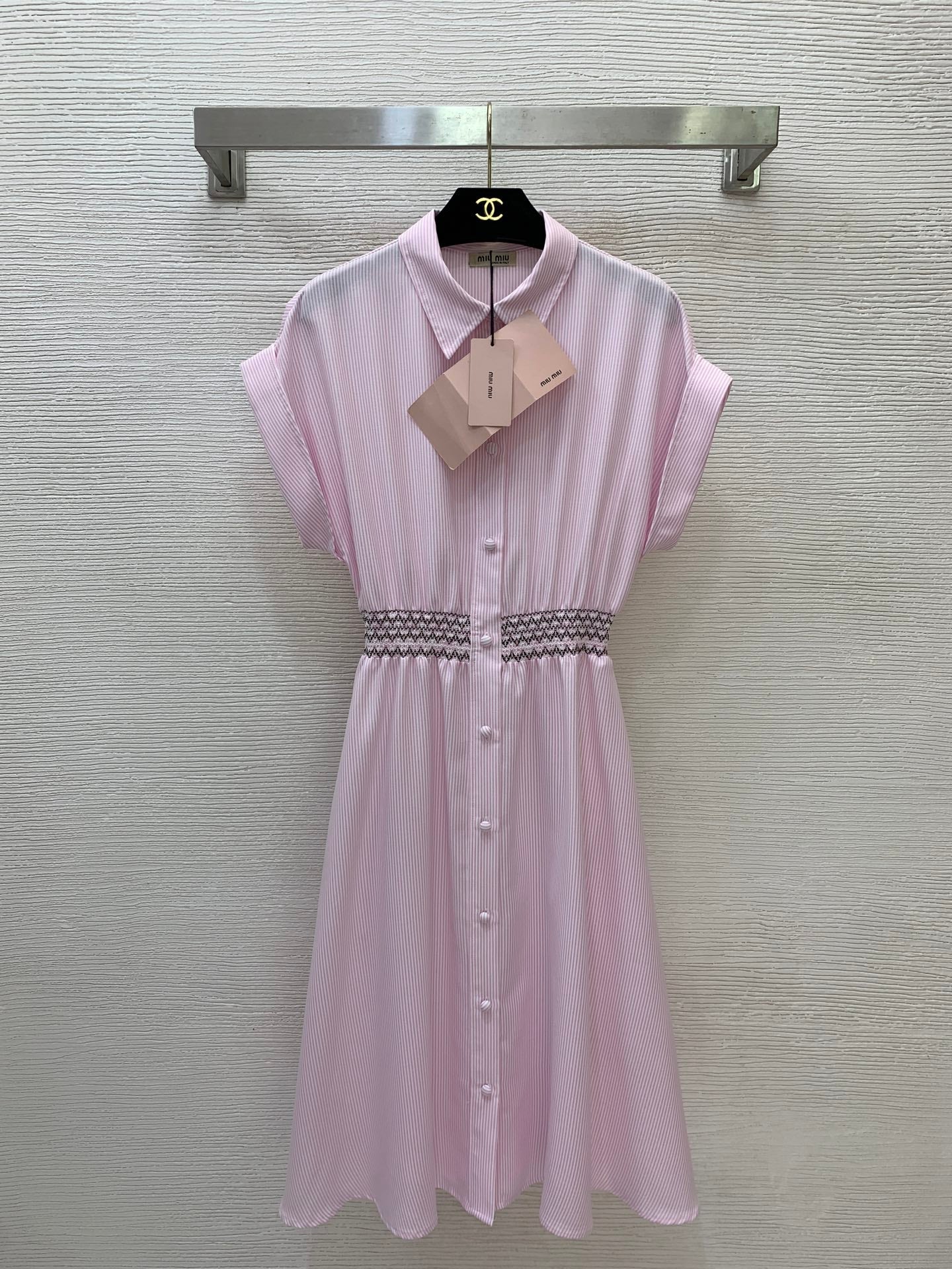 MiuMiu 2026 Striped Dress Cotton 402676