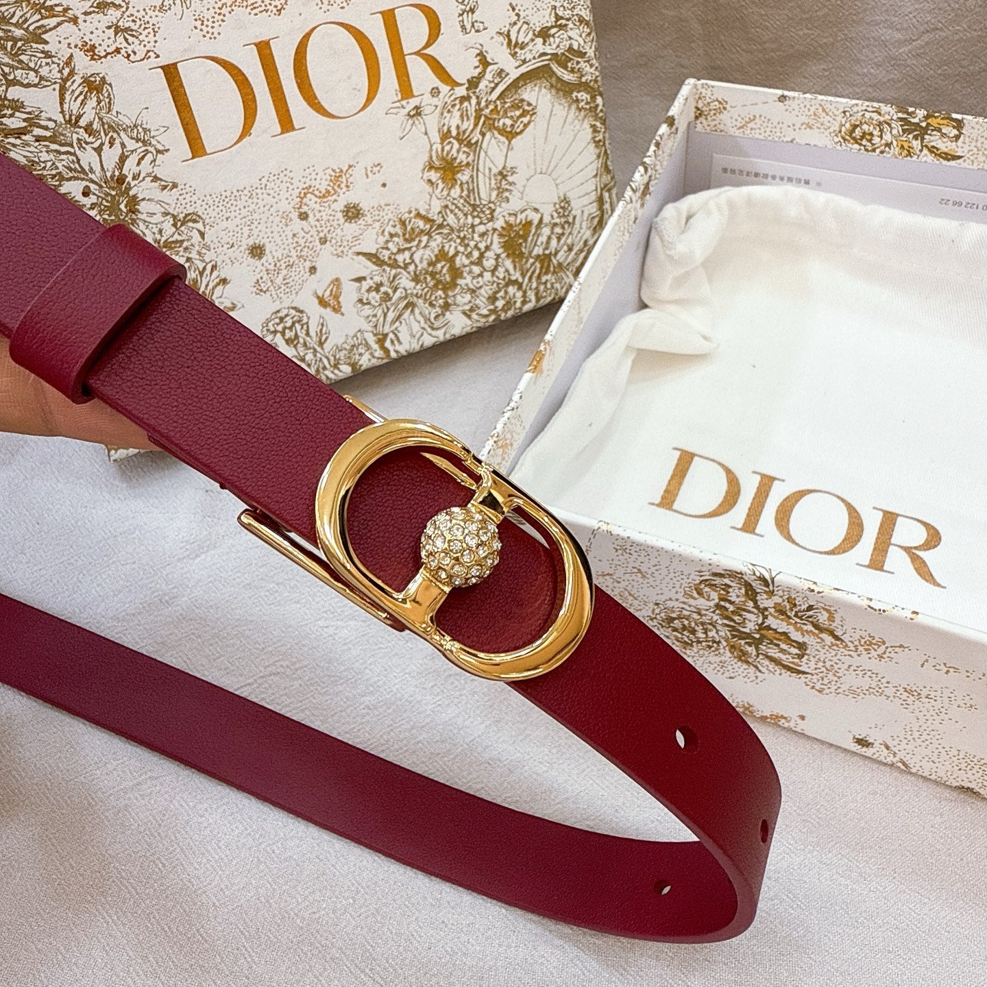 Dior Montaigne Belt 20mm Grained Calfskin 195304
