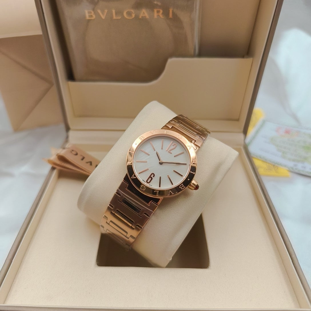 BVLGARI 33mm Pink Gold Case
